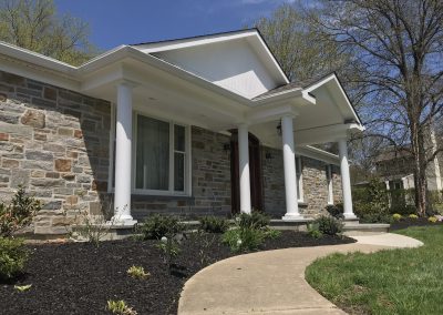 Front Portico with Stone Facade